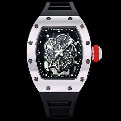 RICHARD MILLE Factory Richard Mille RM055 Silver stainless steel case Diameter 50mm watch